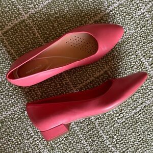 Easy Spirit Salmon Coral Pink Minnie Mouse Heels Size 6.5